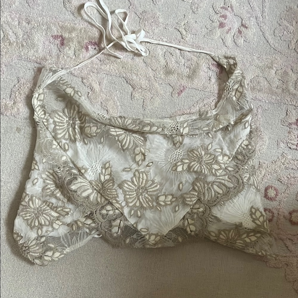 Free People Lace Cowl Neck Tank